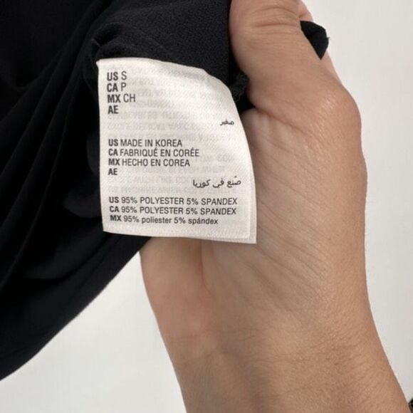 NWT INC INTERNATIONAL CONCEPTS Colorblock Top Dolman LS Black White Womens Small - Picture 8 of 11